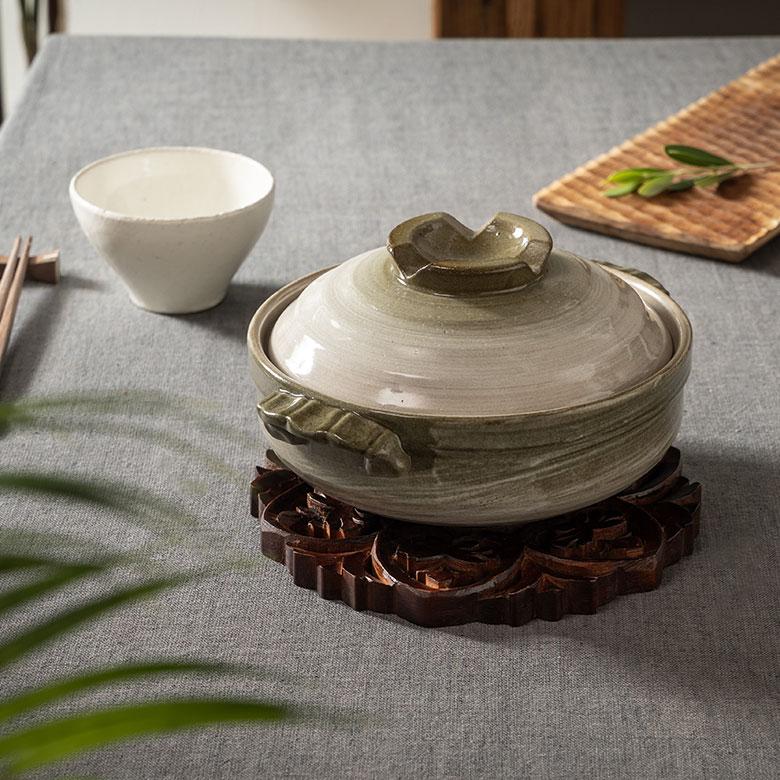 鍋敷き 天然 木 製 ウッド  ラウンド 丸 円 キッチン ダイニング 耐熱 食卓 鍋 グラタン オーブン 彫刻 おしゃれ 北欧 リゾート 雑貨 インテリア アジアン 34611 | ブランド登録なし | 09