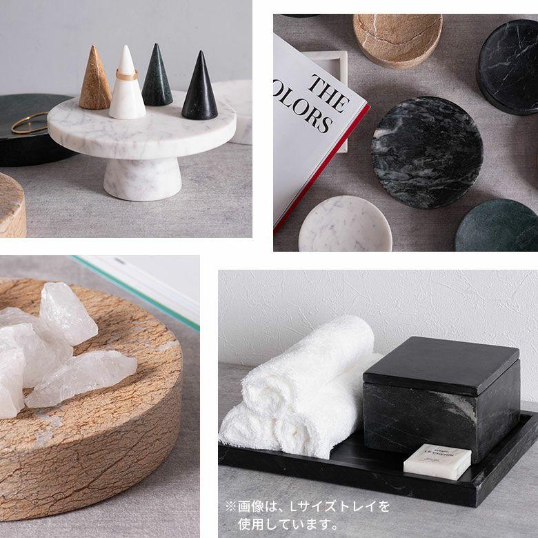 大理石 アクセサリートレイ Sサイズ プレート 小物入れ 洗面所 玄関 鍵