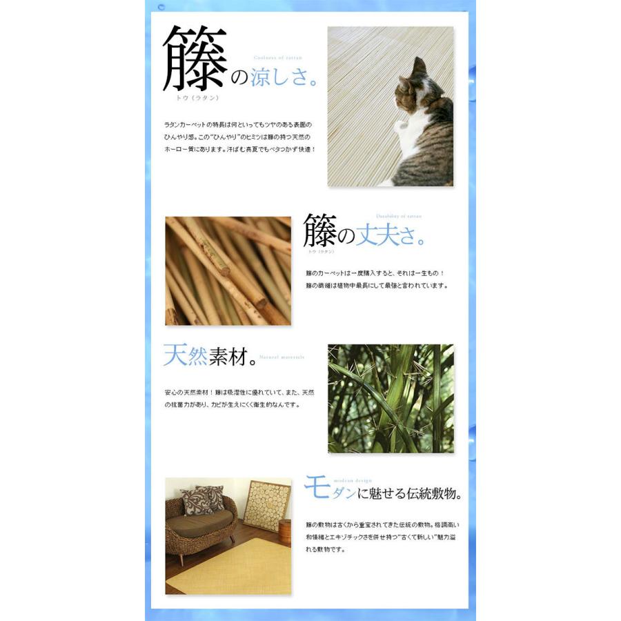 籐むしろ #4000シリーズ 江戸間4畳半用 約261×261cm ラタンカーペット CPT-sharp4000-E45 |  | 03