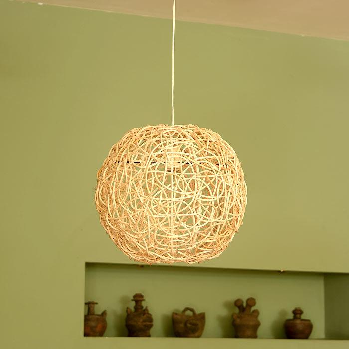 ペンダントランプ ラタン LED電球対応 アジアン 照明 ペンダント