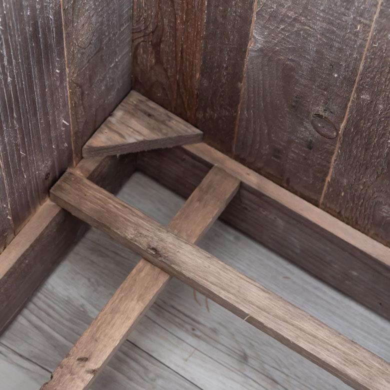 プランターカバー ウッドプランターボックス ウッドプランターカバー スクエア型 Lサイズ インナーポット付き 底穴なし 外寸 43.5×43.5cm 高さ43.5cm a-51 | ブランド登録なし | 16