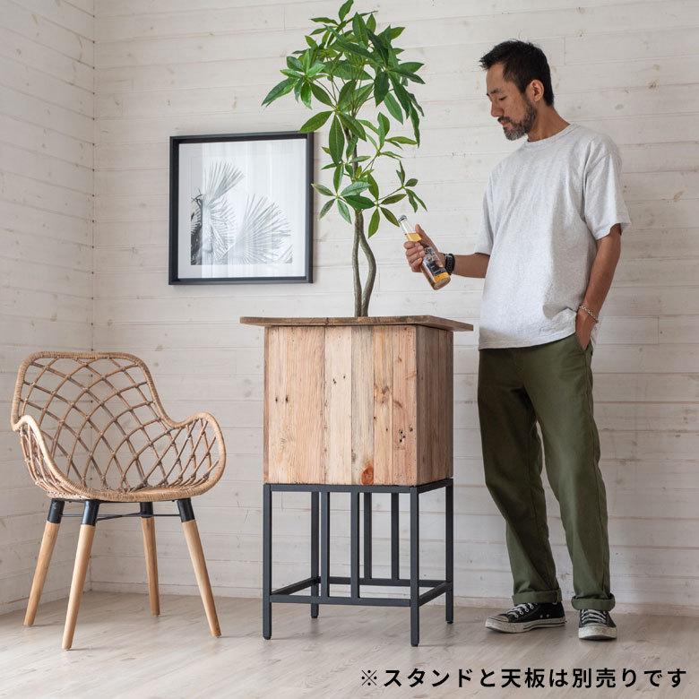 プランターカバー ウッドプランターボックス ウッドプランターカバー スクエア型 Lサイズ インナーポット付き 底穴なし 外寸 43.5×43.5cm 高さ43.5cm a-51 | ブランド登録なし | 08