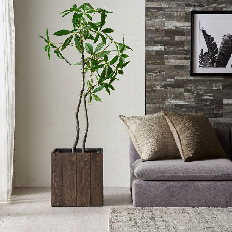 プランターカバー ウッドプランターボックス ウッドプランターカバー スクエア型 Mサイズ 7号用 インナーポット付き 底穴なし 外寸 33.5cm×33.5cm b-51 | ブランド登録なし | 06