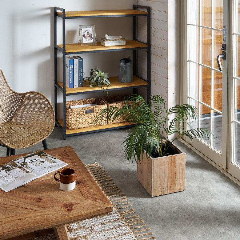 プランターカバー ウッドプランターボックス ウッドプランターカバー スクエア型 Sサイズ 5号用 インナーポット付き 底穴なし 木製 外寸 24.5×24.5cm c-51 | ブランド登録なし | 12