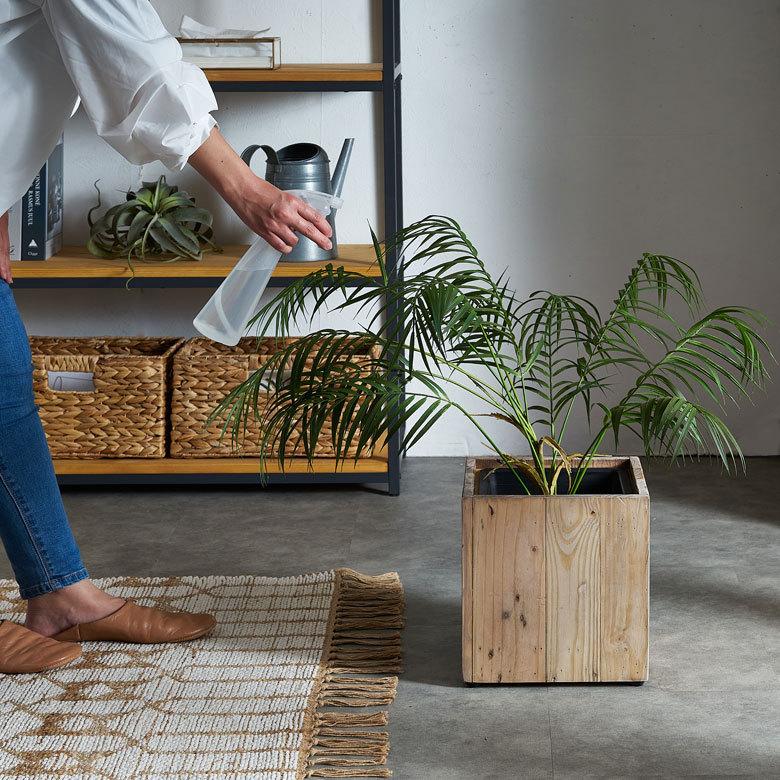 プランターカバー ウッドプランターボックス ウッドプランターカバー スクエア型 Sサイズ 5号用 インナーポット付き 底穴なし 木製 外寸 24.5×24.5cm c-51 | ブランド登録なし | 13