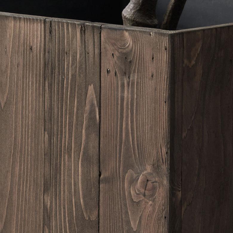 プランターカバー ウッドプランターボックス ウッドプランターカバー スクエア型 Sサイズ 5号用 インナーポット付き 底穴なし 木製 外寸 24.5×24.5cm c-51 | ブランド登録なし | 08