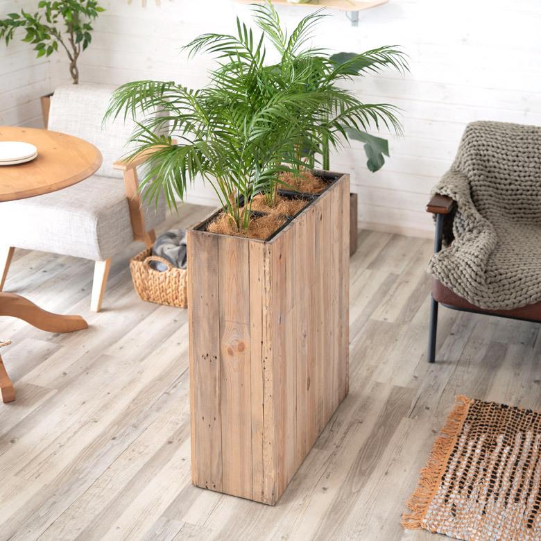 プランターカバー ウッド プランター ボックス 長方形 3分割 トール スクエア型 5号用×3 インナーポット付 底穴なし 木製 51171 |  | 14