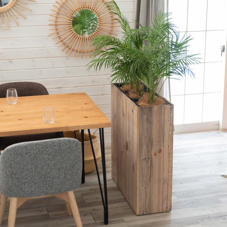 プランターカバー ウッド プランター ボックス 長方形 3分割 トール スクエア型 5号用×3 インナーポット付 底穴なし 木製 51171 |  | 15