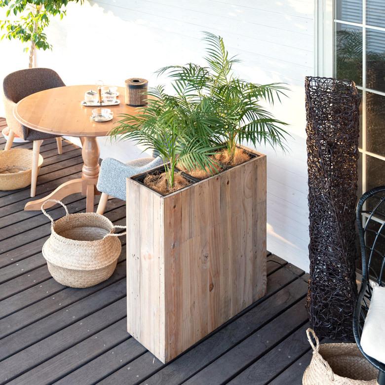 プランターカバー ウッド プランター ボックス 長方形 3分割 トール スクエア型 5号用×3 インナーポット付 底穴なし 木製 51171 |  | 05