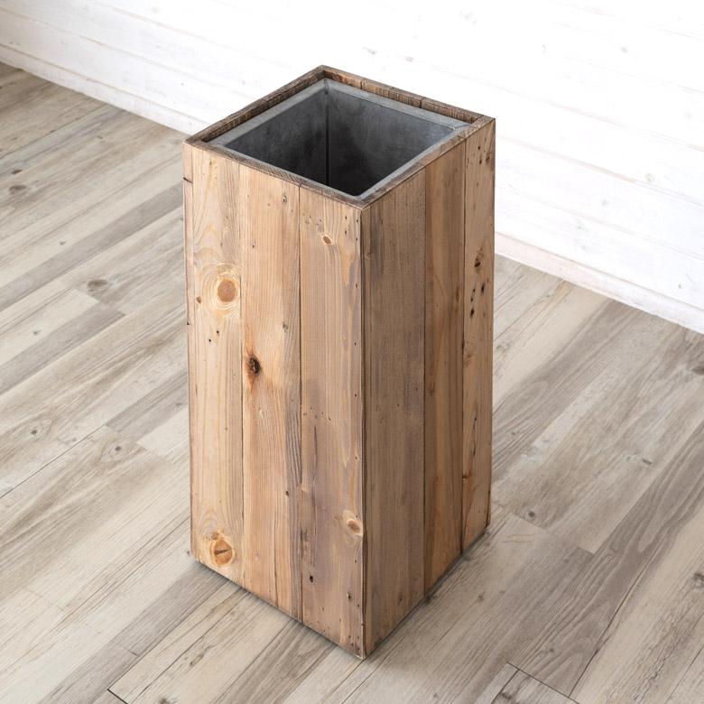 傘立て スリム角型 古木風仕上げ 木製 幅24.5cm Botanique ボタニーク アンティーク風 店舗用 業務用 北欧 ナチュラル おしゃれ アジアン 新生活 q-51 | ブランド登録なし | 18