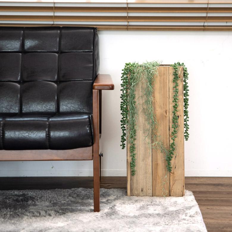 傘立て スリム角型 古木風仕上げ 木製 幅24.5cm Botanique ボタニーク アンティーク風 店舗用 業務用 北欧 ナチュラル おしゃれ アジアン 新生活 q-51 | ブランド登録なし | 20