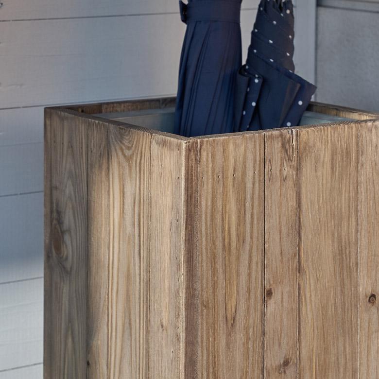 傘立て スリム角型 古木風仕上げ 木製 幅24.5cm Botanique ボタニーク アンティーク風 店舗用 業務用 北欧 ナチュラル おしゃれ アジアン 新生活 q-51 | ブランド登録なし | 11