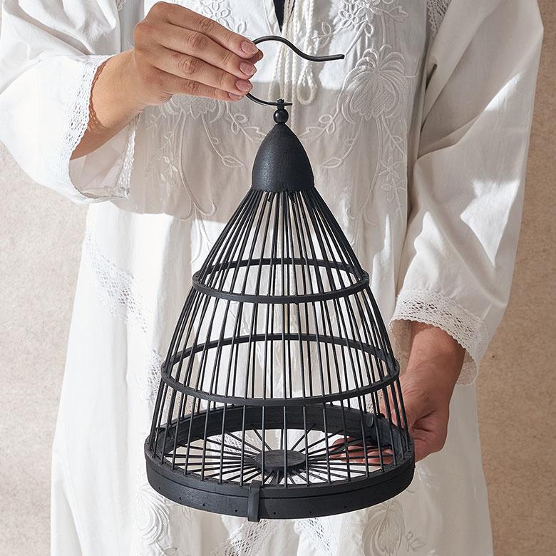 鳥かご 竹 バンブー 黒 ブラック SSサイズ フック 吊り下げ つりさげ 51191 |  | 03