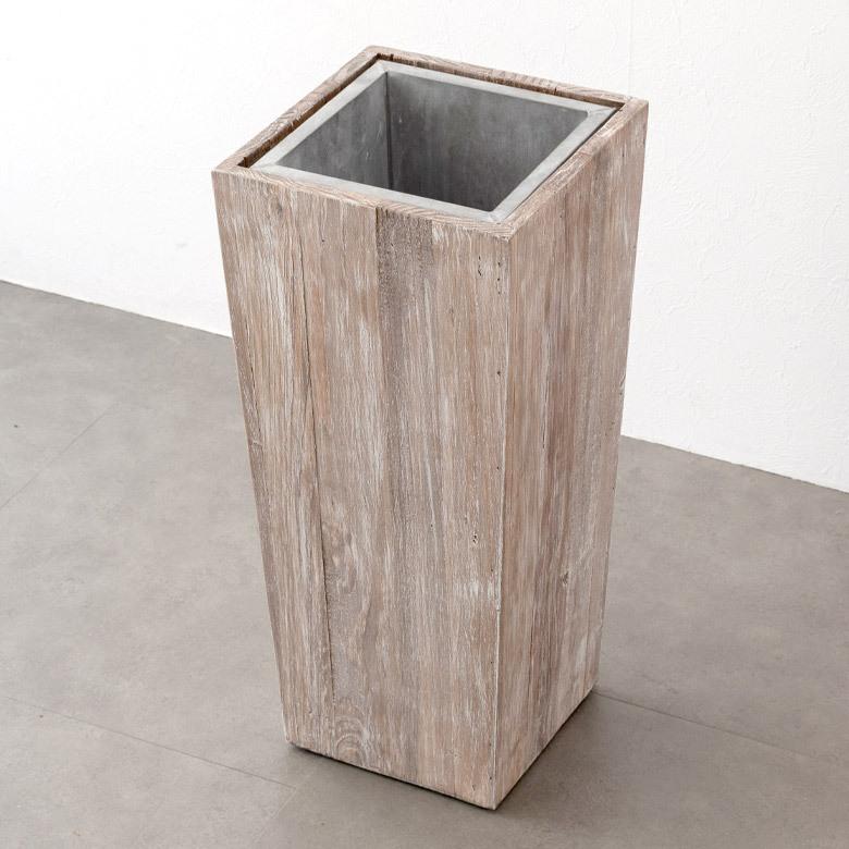 傘立て スリム 角型 古木風仕上げ 木製 ホワイトウォッシュ W 約 24.5cm D 24.5cm H 55cm 51257-wh |  | 12