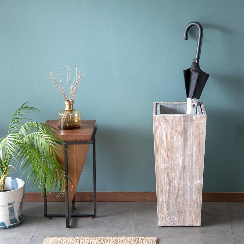 傘立て スリム 角型 古木風仕上げ 木製 ホワイトウォッシュ W 約 24.5cm D 24.5cm H 55cm 51257-wh |  | 14