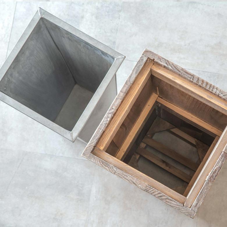 傘立て スリム 角型 古木風仕上げ 木製 ホワイトウォッシュ W 約 24.5cm D 24.5cm H 55cm 51257-wh |  | 18