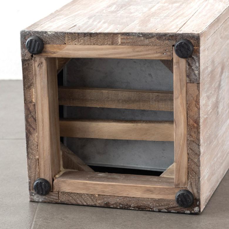 傘立て スリム 角型 古木風仕上げ 木製 ホワイトウォッシュ W 約 24.5cm D 24.5cm H 55cm 51257-wh |  | 09