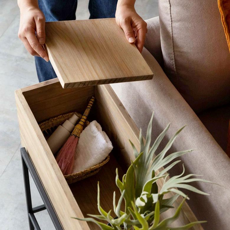 プランター スタンド 脚付き シェルフ アイアン 木 製 ウッド 幅 50.4cm ラック カバー サイド テーブル 大型 おしゃれ 北欧 家具 インテリア アジアン d-51 | ブランド登録なし | 08