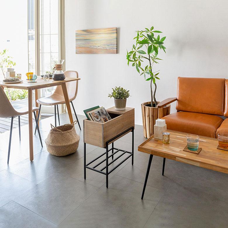 プランター スタンド 脚付き シェルフ アイアン 木 製 ウッド 幅 50.4cm ラック カバー サイド テーブル 大型 おしゃれ 北欧 家具 インテリア アジアン d-51 | ブランド登録なし | 10