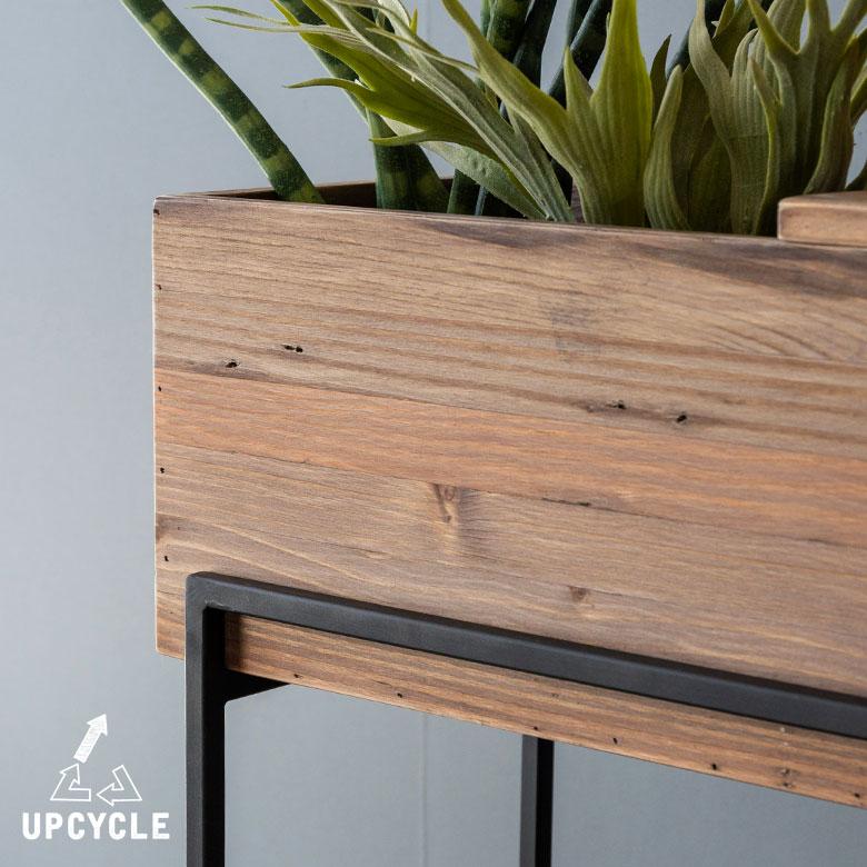 プランター スタンド 脚付き シェルフ アイアン 木 製 ウッド 幅 62.4cm ラック カバー サイド テーブル 大型 おしゃれ 北欧 家具 インテリア アジアン e-51 | ブランド登録なし | 05