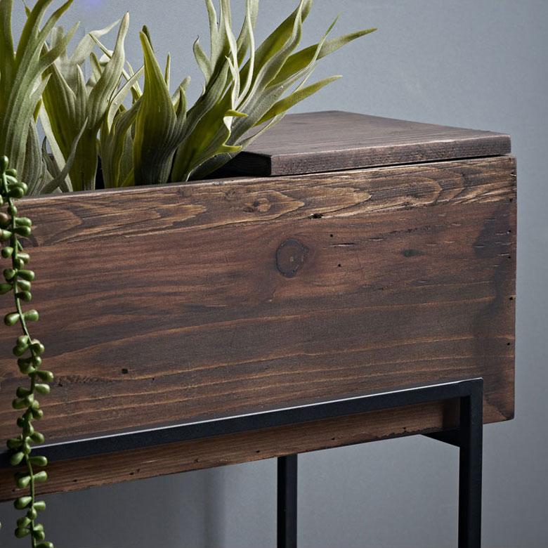 プランター スタンド 脚付き シェルフ アイアン 木 製 ウッド 幅 62.4cm ラック カバー サイド テーブル 大型 おしゃれ 北欧 家具 インテリア アジアン e-51 | ブランド登録なし | 12