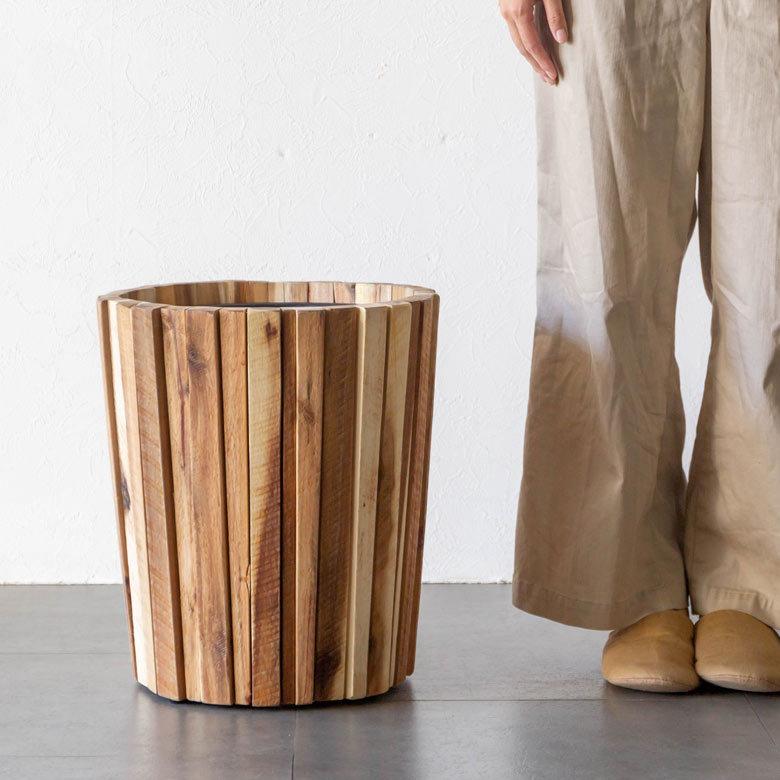プランターカバー ウッドプランター ボックス カバー Mサイズ 7号鉢 W 36cm D 36cm H 40cm 天然木 木製 観葉植物 51284の画像