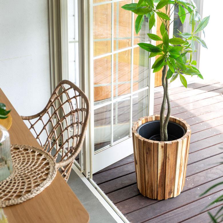 プランターカバー ウッドプランター ボックス カバー Mサイズ 7号鉢 W