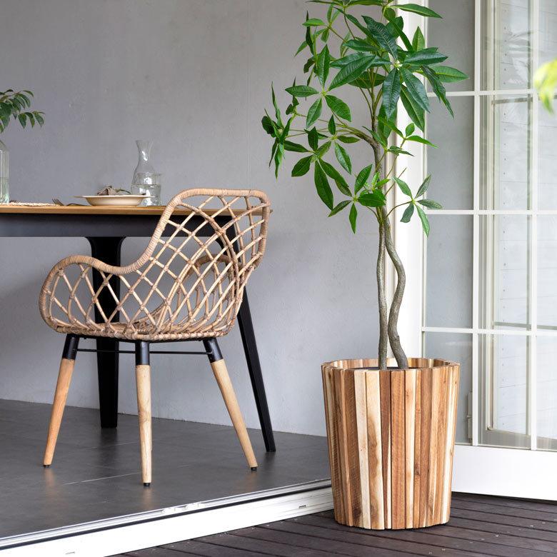 プランターカバー ウッドプランター ボックス カバー Mサイズ 7号鉢 W 36cm D 36cm H 40cm 天然木 木製 観葉植物 51284の画像