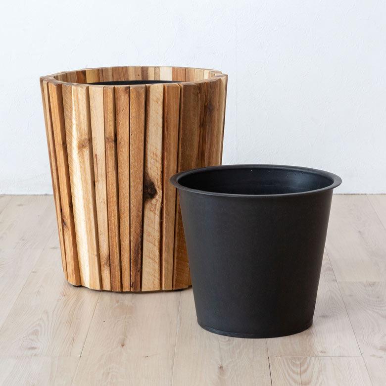 プランターカバー ウッドプランター ボックス カバー Mサイズ 7号鉢 W 36cm D 36cm H 40cm 天然木 木製 観葉植物 51284の画像