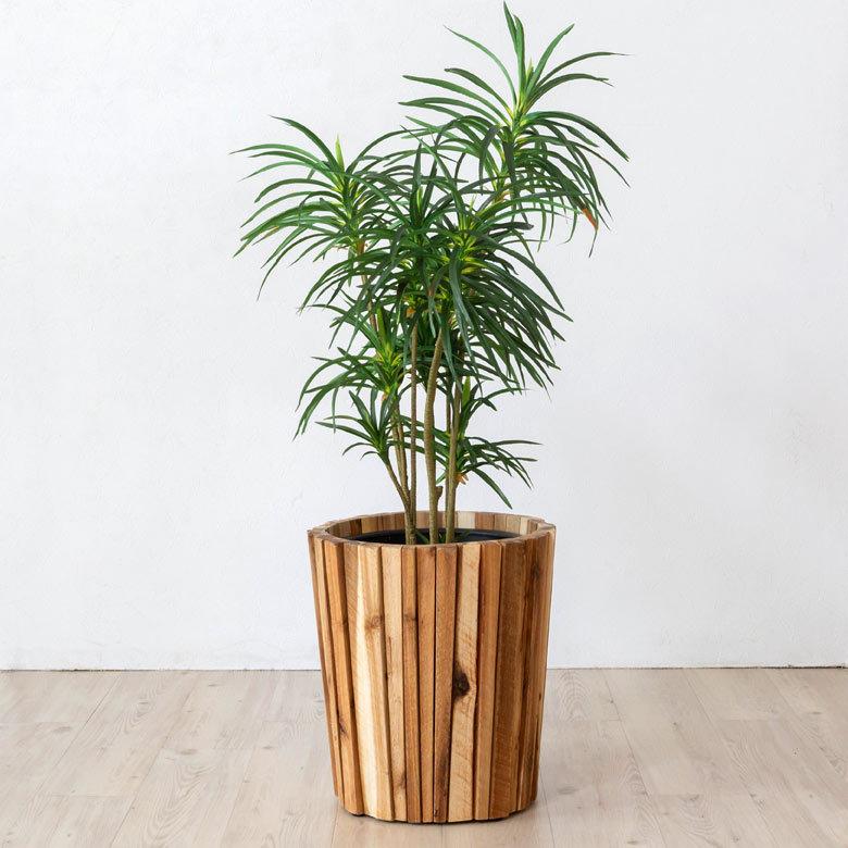 プランターカバー ウッドプランター ボックス カバー Mサイズ 7号鉢 W 36cm D 36cm H 40cm 天然木 木製 観葉植物 51284の画像