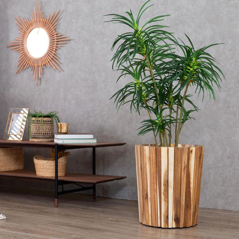 プランターカバー ウッドプランター ボックス カバー Mサイズ 7号鉢 W 36cm D 36cm H 40cm 天然木 木製 観葉植物 51284の画像