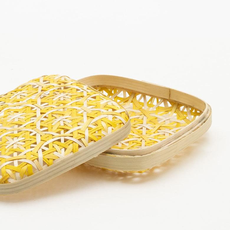 収納ボックス バンブー 蓋つき ボックス ケース W 16cm D 16cm H 5cm ブラウン ブラック アイボリー ライトブルー パープル 51313 |  | 12