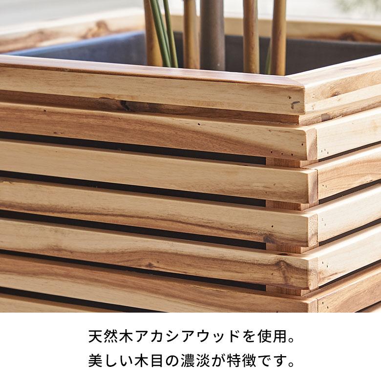 プランター カバー ボックス ウッド 天然 木 製 Lサイズ 10号用
