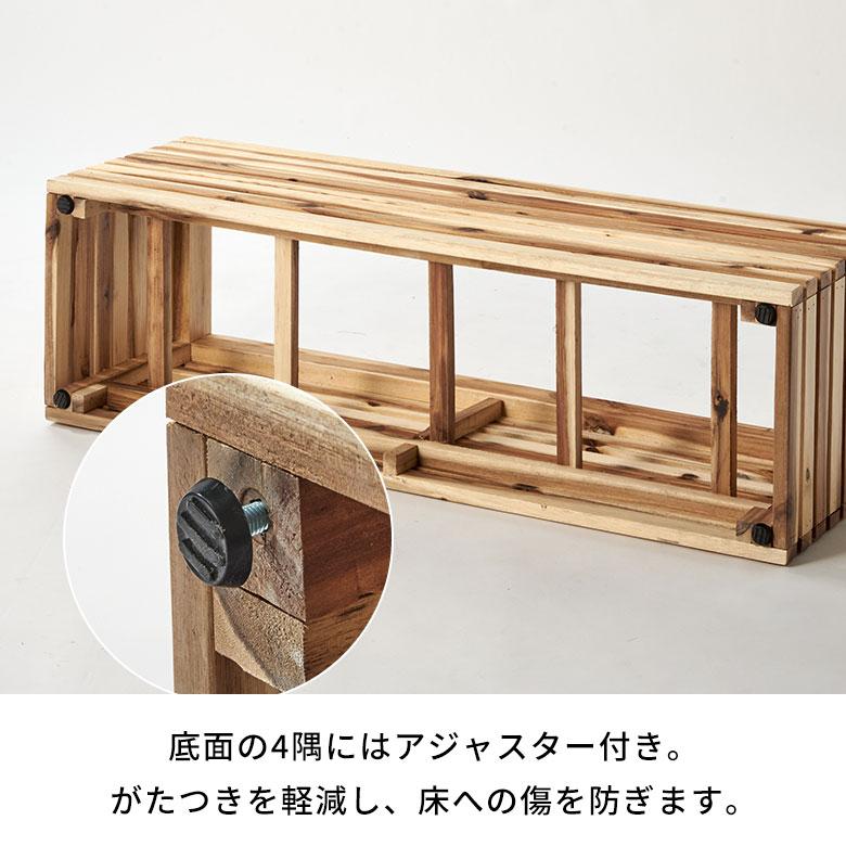 プランター カバー ボックス ウッド 天然 木 製 Lサイズ 5号用 インナー ポット 付 長方形 植木 鉢 テラス 玄関 おしゃれ 北欧 雑貨 インテリア アジアン 51366_18