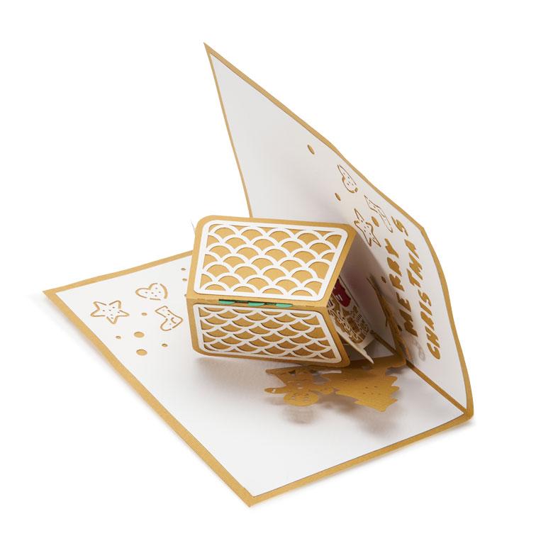 クリスマスカード 立体 ポップアップ お菓子の家 飛び出す 3D メッセージカード おしゃれ かわいい シンプル ギフト レター カード アジアン 51378 | ブランド登録なし | 09