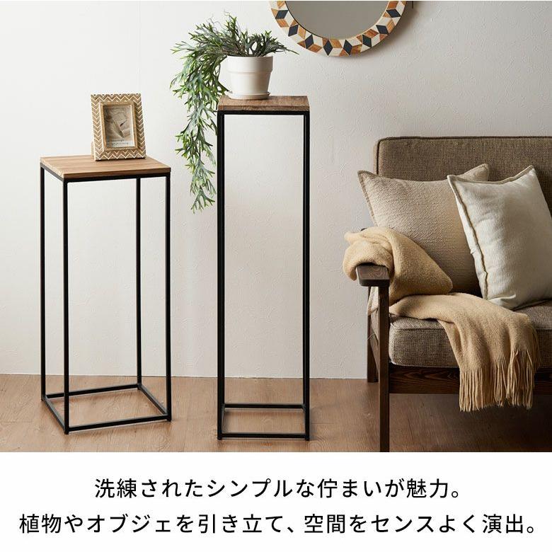 フラワー スタンド プランター 木製 アイアン Lサイズ 高さ 約 95cm シェルフ ラック テーブル 飾り棚 花台 ミニ アルコール おしゃれ 北欧 家具 アジアン 51 | ブランド登録なし | 05