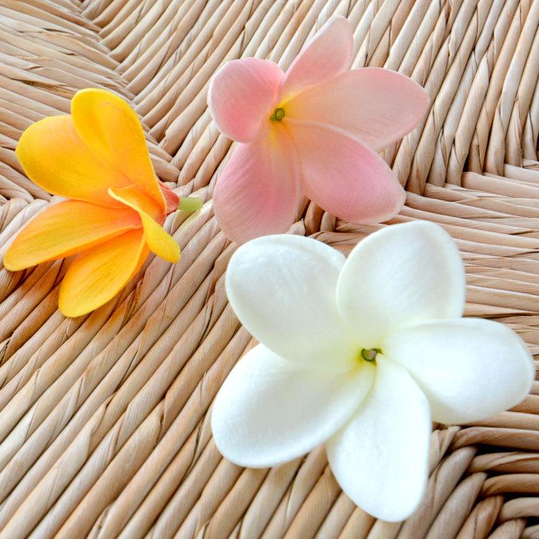 超リアルなプルメリアの造花 フランジパニ 4色展開 ※メール便不可