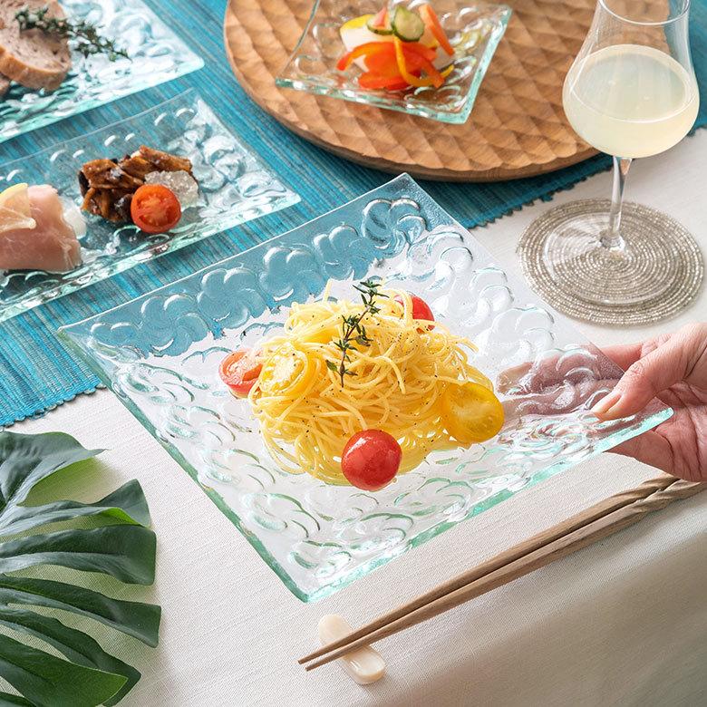 30cm 四角のガラス皿