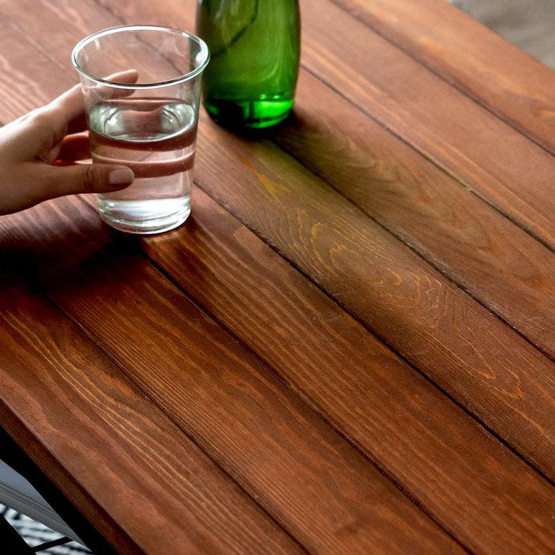 コーヒーテーブル ローテーブル アイアン フレーム テーブル ブラウン