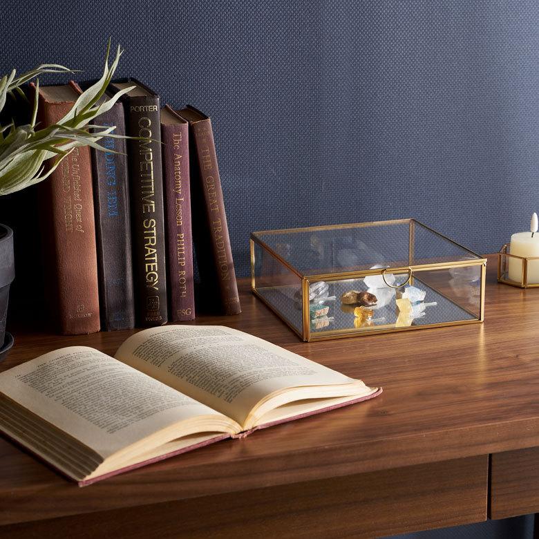 ガラス ケース ジュエリー ボックス ふた付き 小物 入れ 卓上 真鍮 ゴールド アクセサリー 収納 コレクション アンティーク おしゃれ 北欧 アジアン 雑貨 63170 | ブランド登録なし | 14