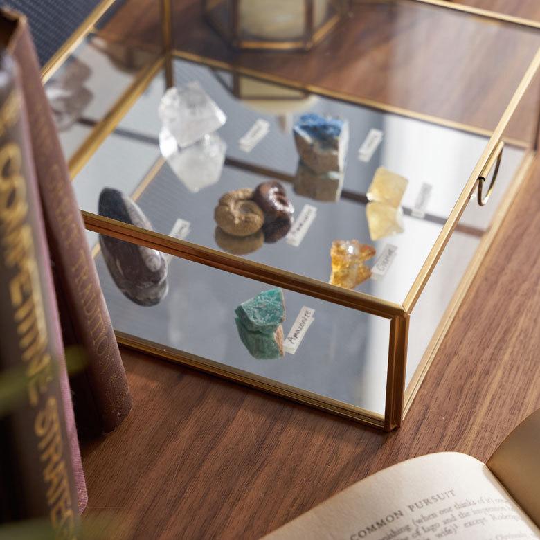 ガラス ケース ジュエリー ボックス ふた付き 小物 入れ 卓上 真鍮 ゴールド アクセサリー 収納 コレクション アンティーク おしゃれ 北欧 アジアン 雑貨 63170 | ブランド登録なし | 06