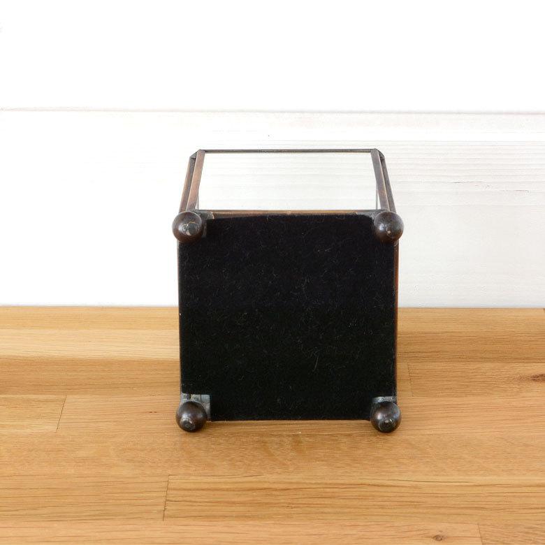 ガラスと真鍮でできた長方形のキャンドルホルダー(63180)【キャンドルホルダー ガラスボックス ガラスケース ディスプレイケース 小物入れ】 |  | 02