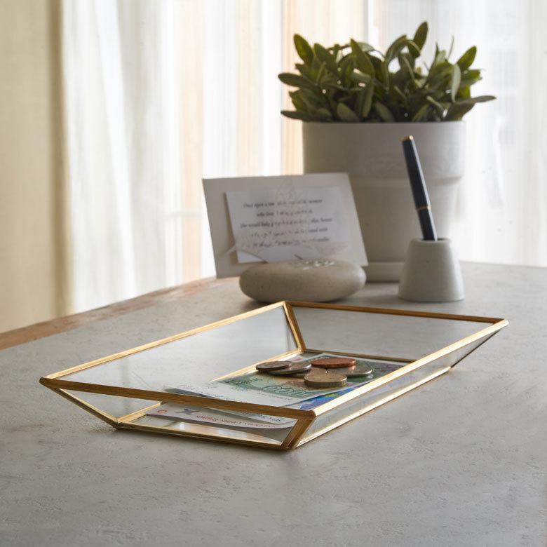 キャッシュ トレー ケース トレイ つり銭 ガラス 真鍮 ゴールド アクセサリー コイン マネー ディスプレイ アンティーク おしゃれ 北欧 アジアン 雑貨 63190 | ブランド登録なし | 12