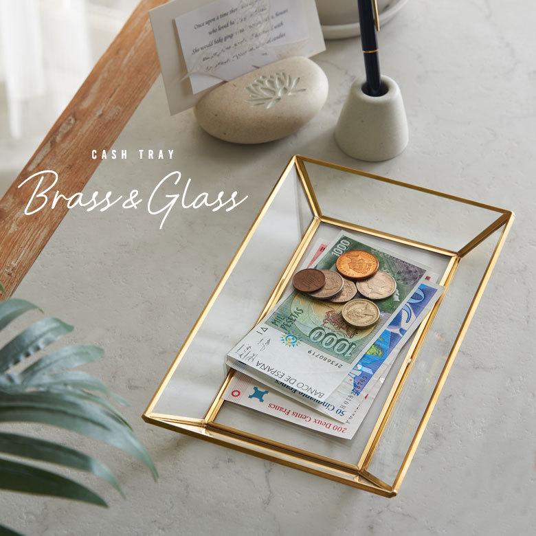 キャッシュ トレー ケース トレイ つり銭 ガラス 真鍮 ゴールド アクセサリー コイン マネー ディスプレイ アンティーク おしゃれ 北欧 アジアン 雑貨 63190 | ブランド登録なし | 15