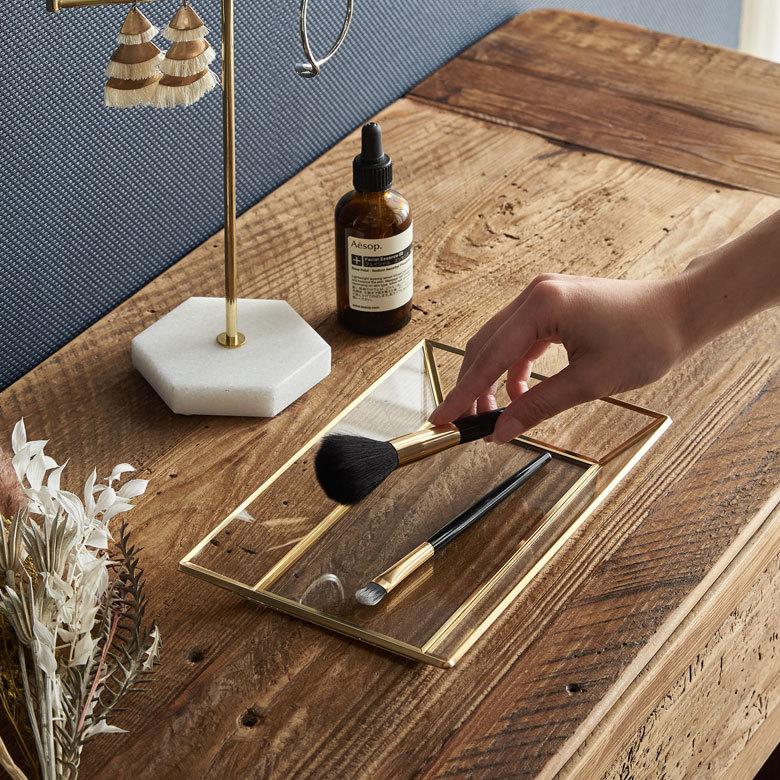 キャッシュ トレー ケース トレイ つり銭 ガラス 真鍮 ゴールド アクセサリー コイン マネー ディスプレイ アンティーク おしゃれ 北欧 アジアン 雑貨 63190 | ブランド登録なし | 07