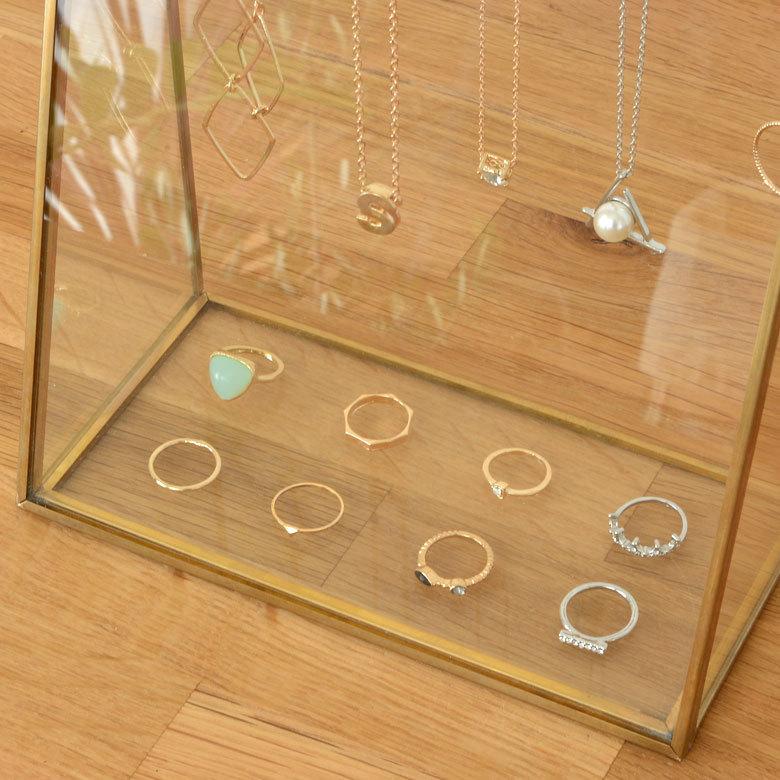 ガラス 真鍮 アクセサリー スタンドケース 63200 |  | 14