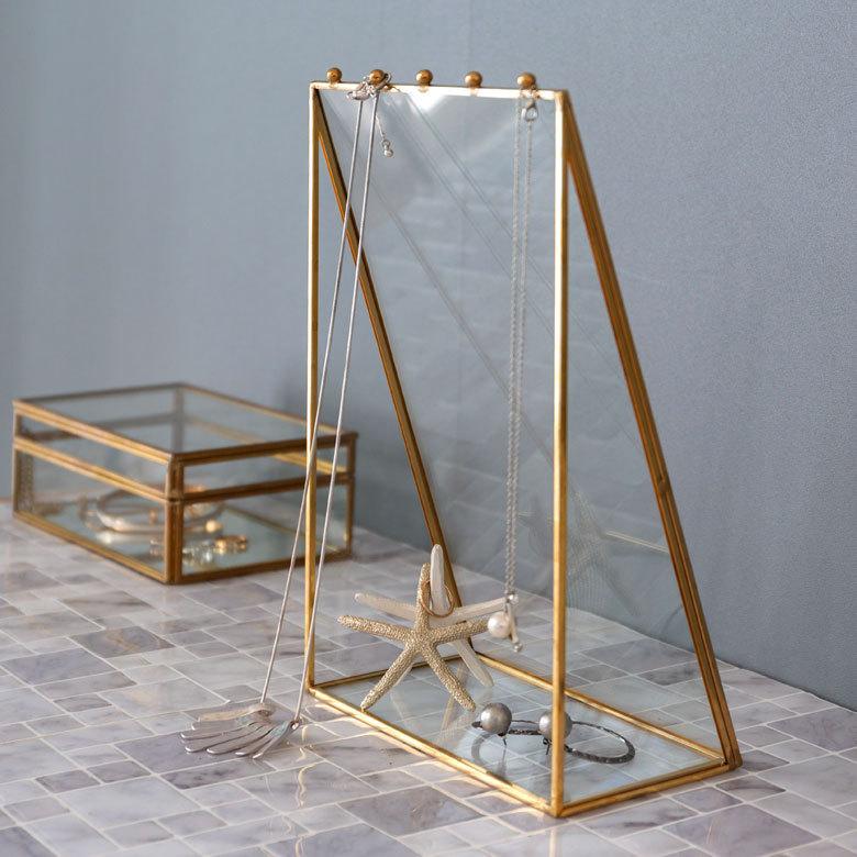ガラス 真鍮 アクセサリー スタンドケース 63200 |  | 04