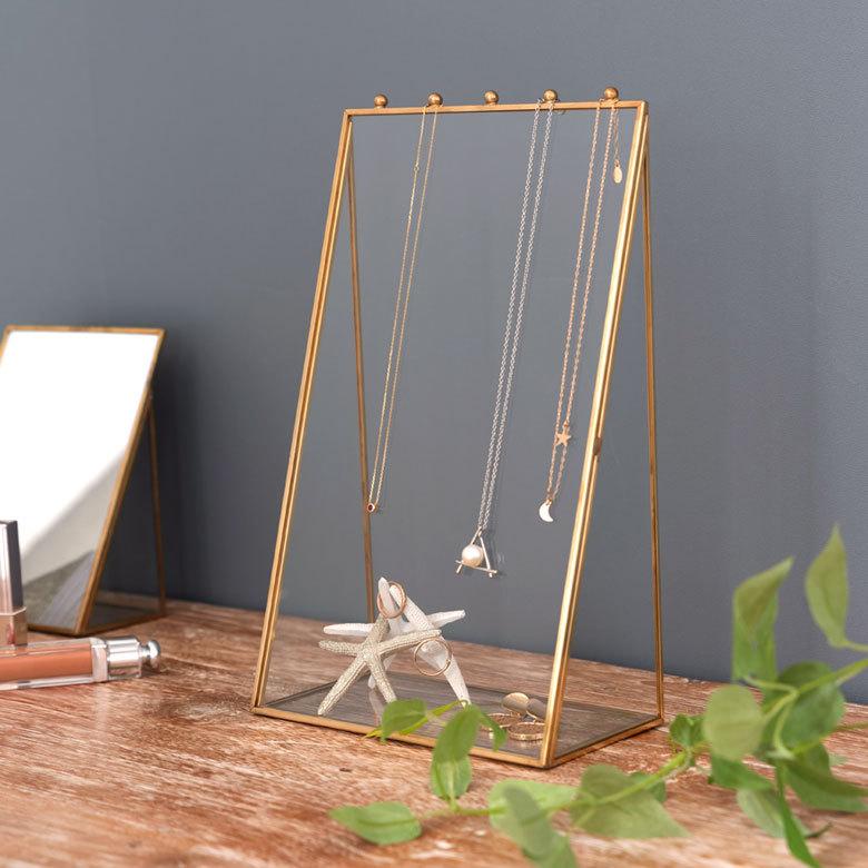 ガラス 真鍮 アクセサリー スタンドケース 63200 |  | 09