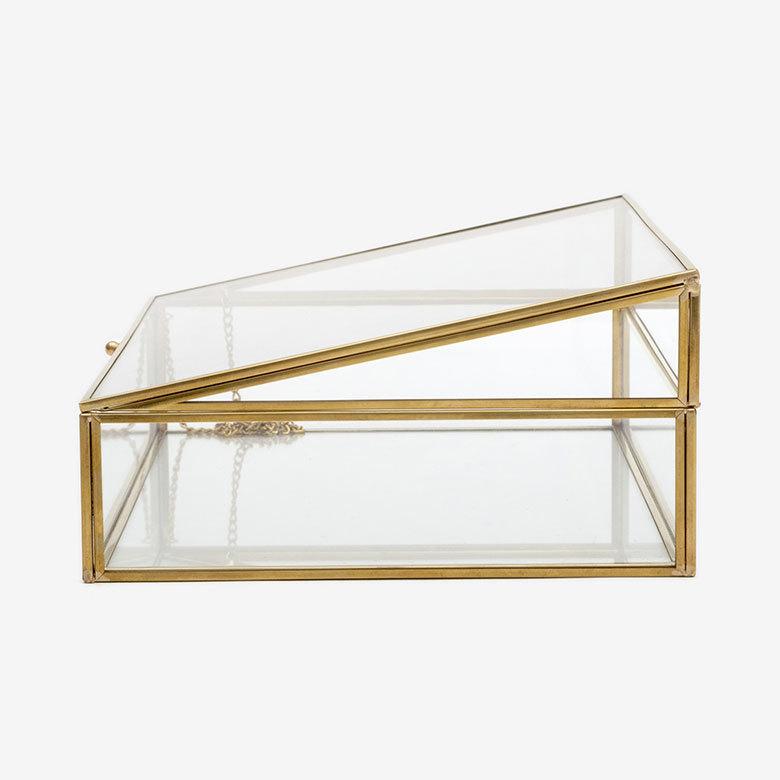 ガラス 真鍮 ジュエリーボックス 63210 : アジア工房 - 通販 - Yahoo