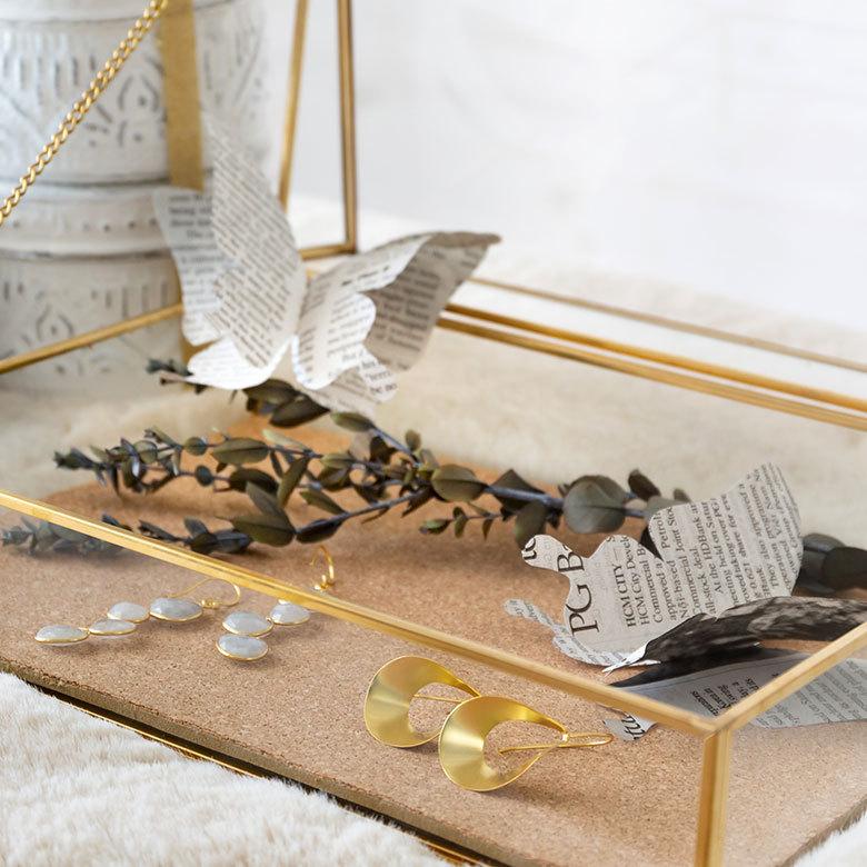 ガラス 真鍮 ジュエリーボックス 63210 : アジア工房 - 通販 - Yahoo